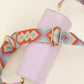 schoudertasje met luxe schouderband lila