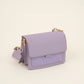 schoudertas met croco en luxe bagstrap lila