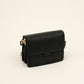 Crossbody tas met croco en hippe bagstrap zwart