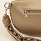 Hip and/or crossbody bag with beautiful gold-colored bag strap