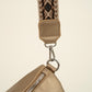 Hip and/or crossbody bag with beautiful gold-colored bag strap