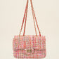 Luxe schouder of crossbody tas fuchsia