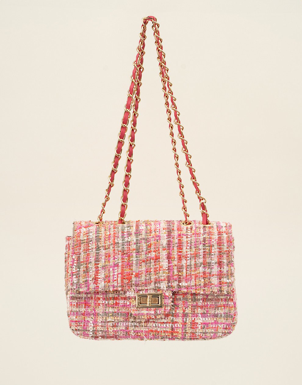 Luxe schouder of crossbody tas fuchsia
