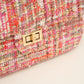 Luxe schouder of crossbody tas fuchsia
