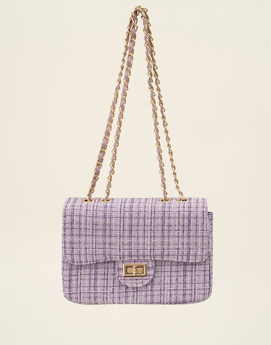 Luxe schouder of crossbody tas lila