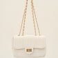 Luxe schouder of crossbody tas off white