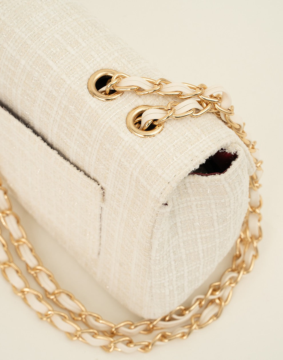 Luxe schouder of crossbody tas off white