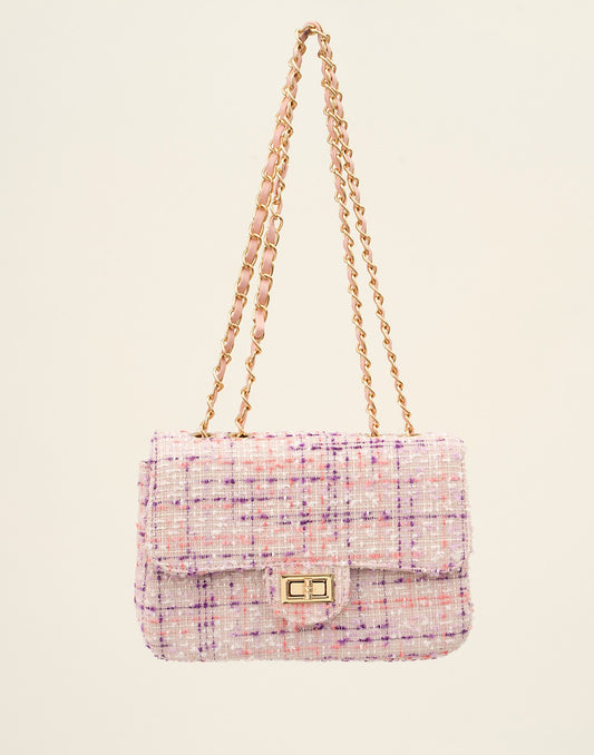 Luxe schouder of crossbody tas paars