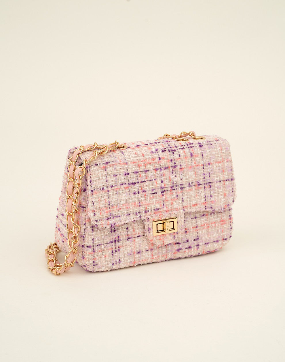 Luxe schouder of crossbody tas paars
