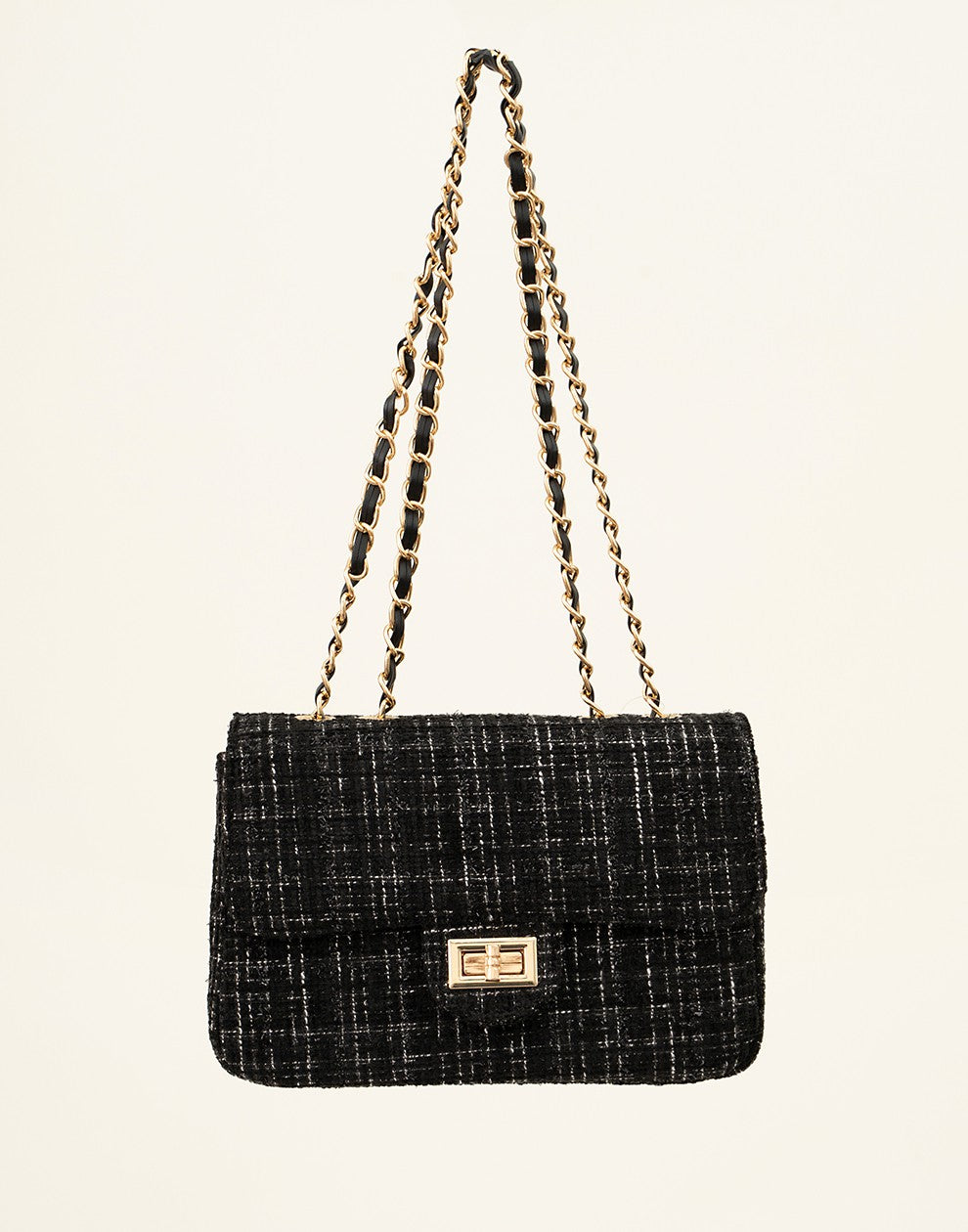 Luxe schouder of crossbody tas zwart