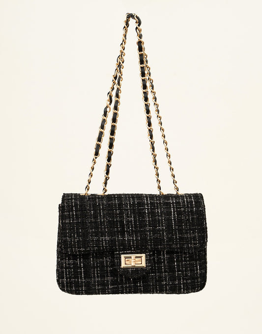 Luxe schouder of crossbody tas zwart