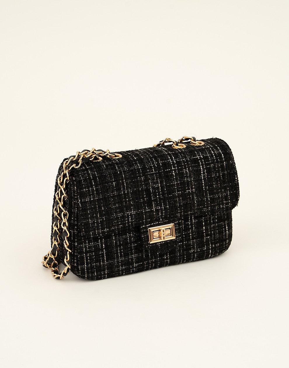 Luxe schouder of crossbody tas zwart