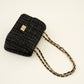 Luxe schouder of crossbody tas zwart