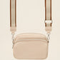 crossbody tas met twee vakken beige