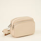 crossbody tas met twee vakken beige