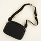Crossbody tas met twee vakken zwart