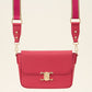 crossbody tas met gesp fuchsia
