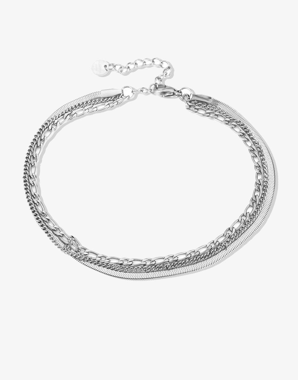 Enkelbandje chains zilverkleurig