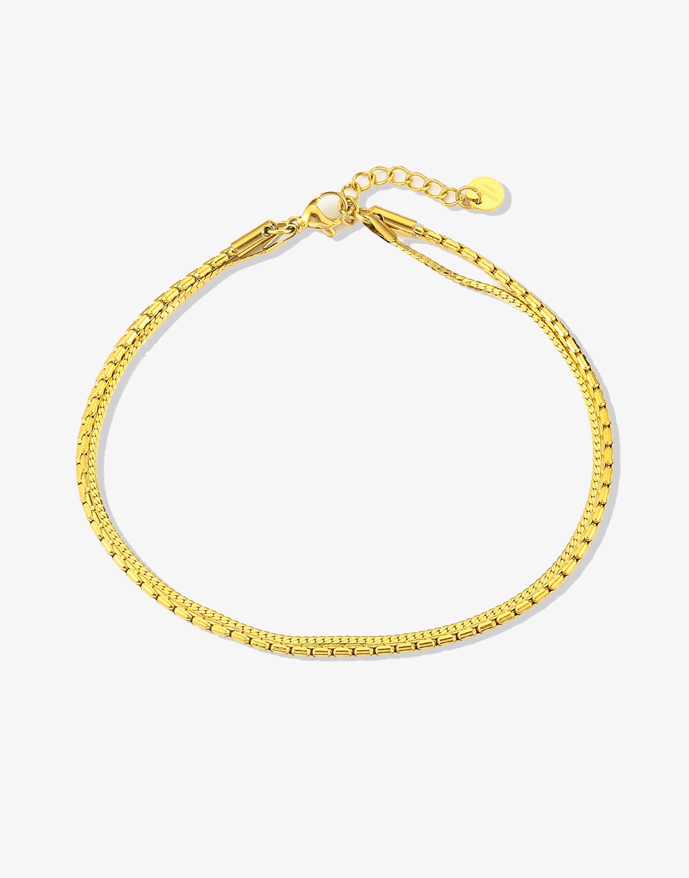 Enkelbandje dunne chain goudkleurig