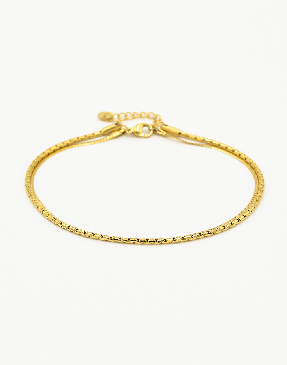 Enkelbandje dunne chain goudkleurig