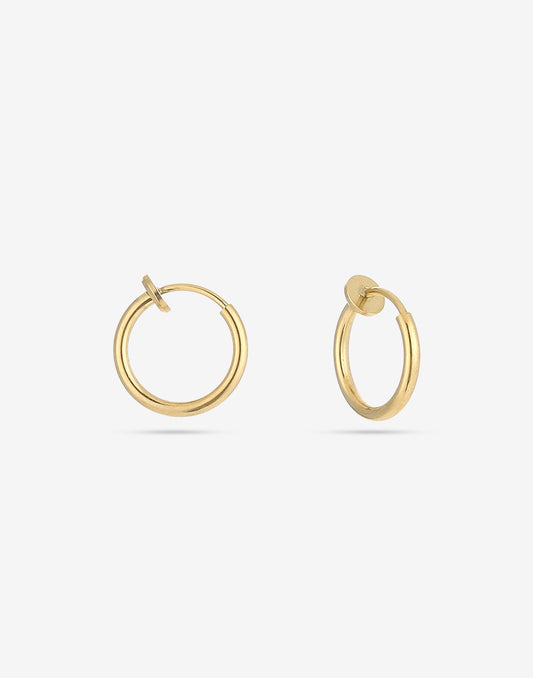 clip oorbellen 10mm goudkleurig
