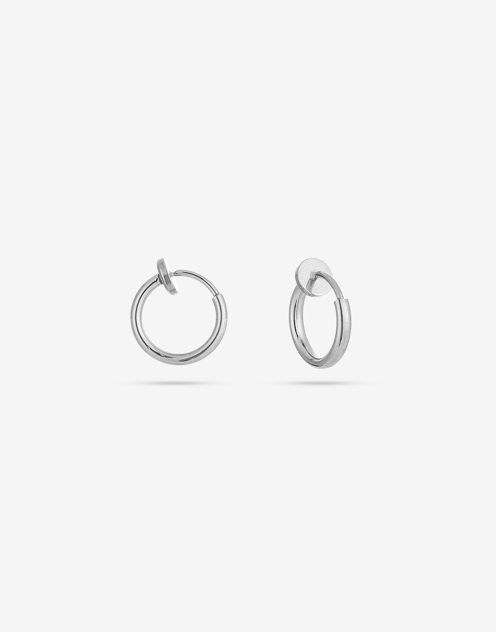 clip oorbellen 8mm zilverkleurig
