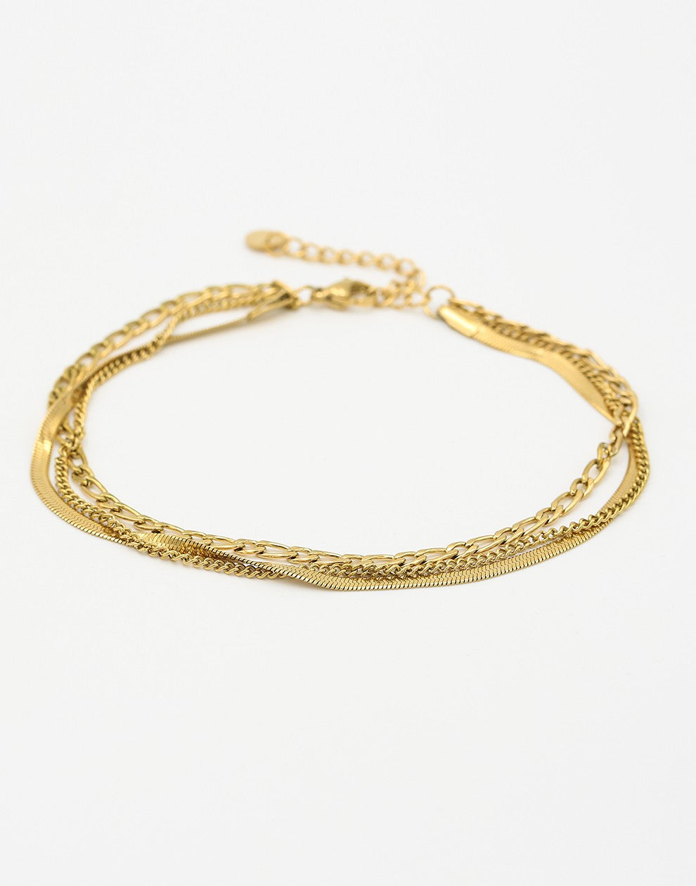Enkelbandje chains goudkleurig