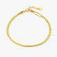 Enkelbandje dunne chain goudkleurig