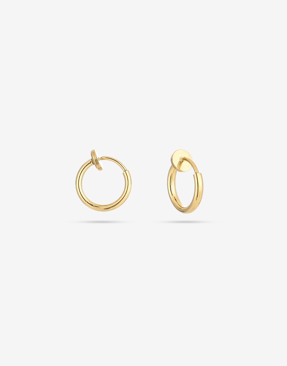 clip oorbellen 8mm goudkleurig