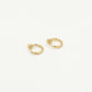 clip earrings 8mm gold-colored