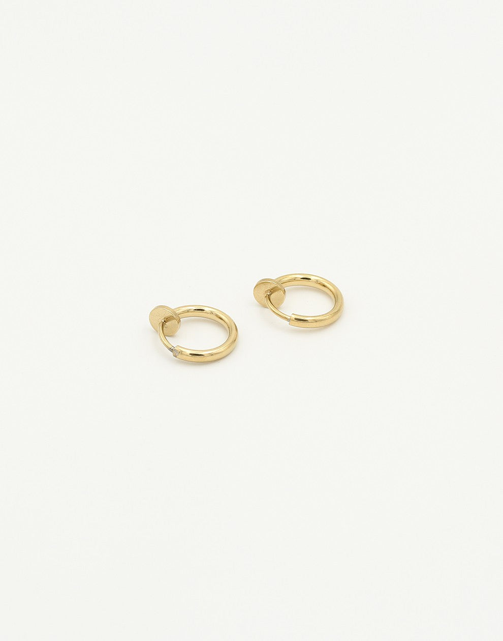 clip oorbellen 8mm goudkleurig