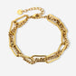 schakelarmband dubbel goudkleurig
