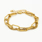 schakelarmband dubbel goudkleurig