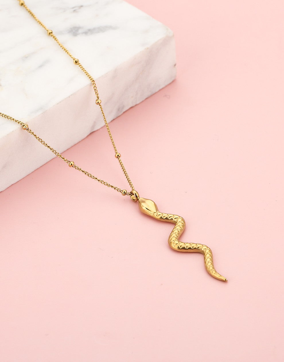 Ketting slang goudkleurig