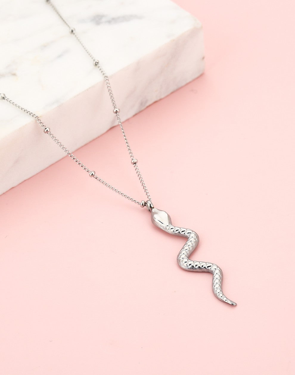 Ketting slang zilverkleurig