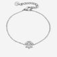 armband lotus bloem zilverkleurig