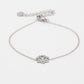 armband lotus bloem zilverkleurig