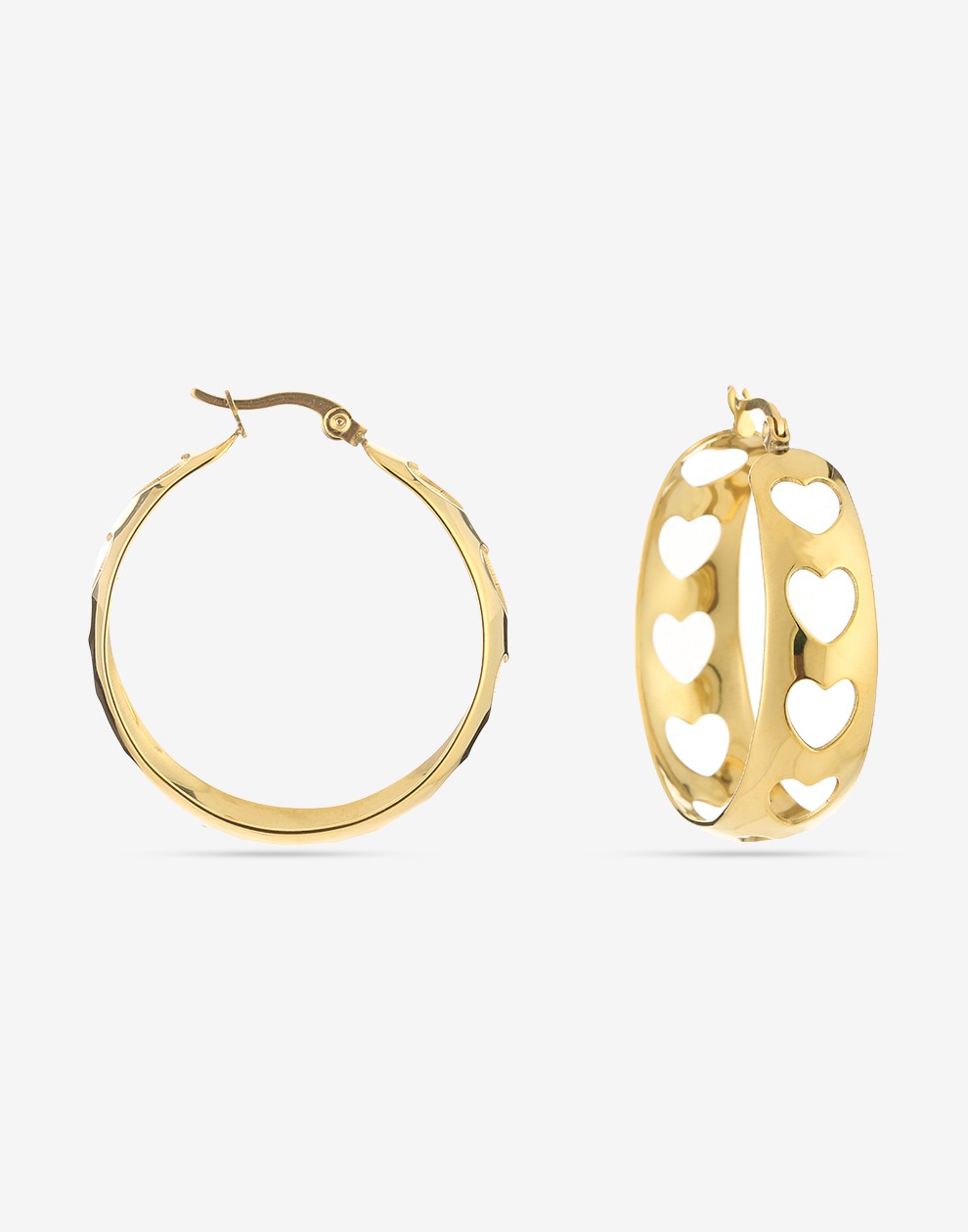 Hoops hartjes goudkleurig