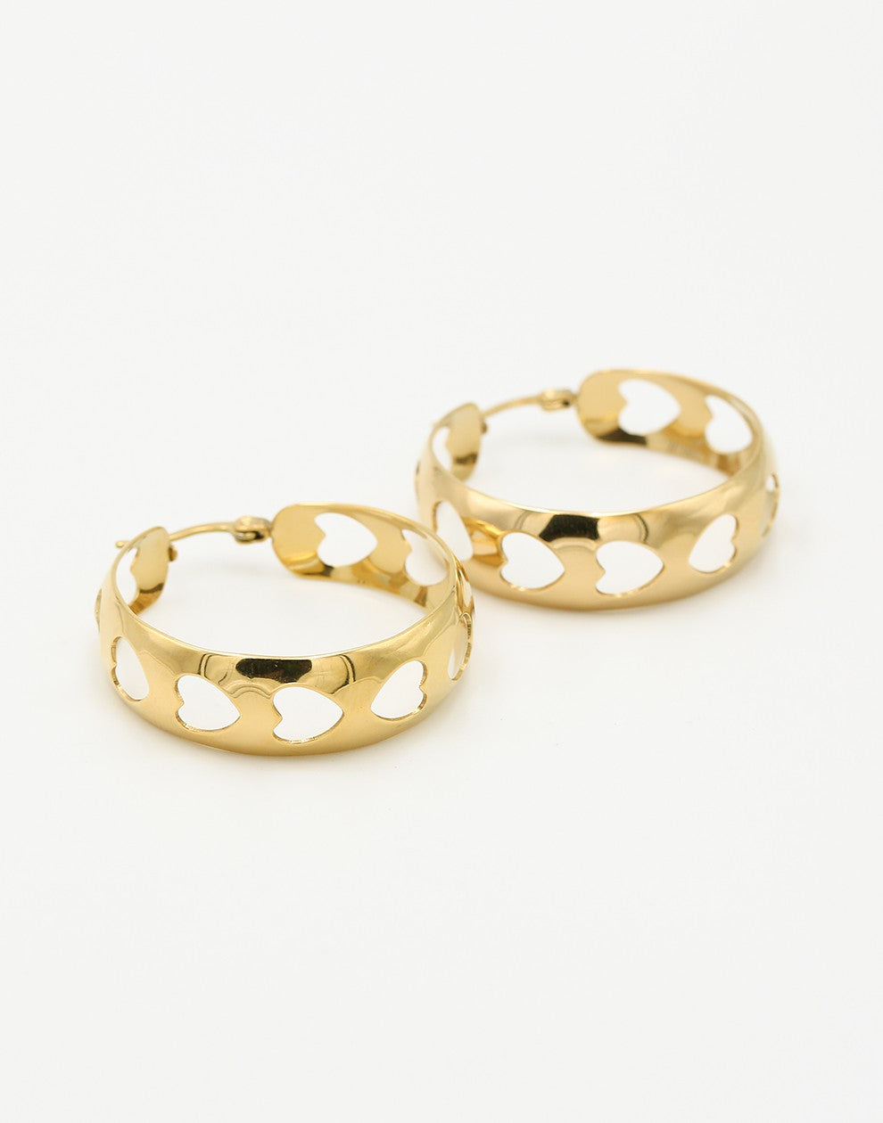 Hoops hartjes goudkleurig