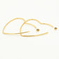 Hart vorm hoops xl goudkleurig