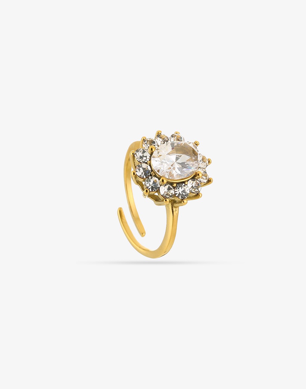vintage ring stenen kristal bloem
