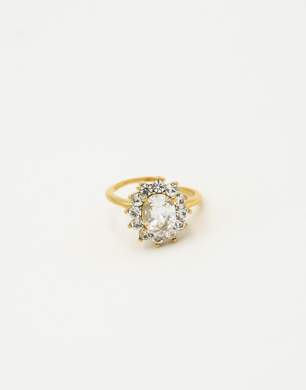 vintage ring stenen kristal bloem