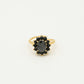 vintage ring stenen zwarte bloem