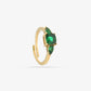 vintage ring groene steen