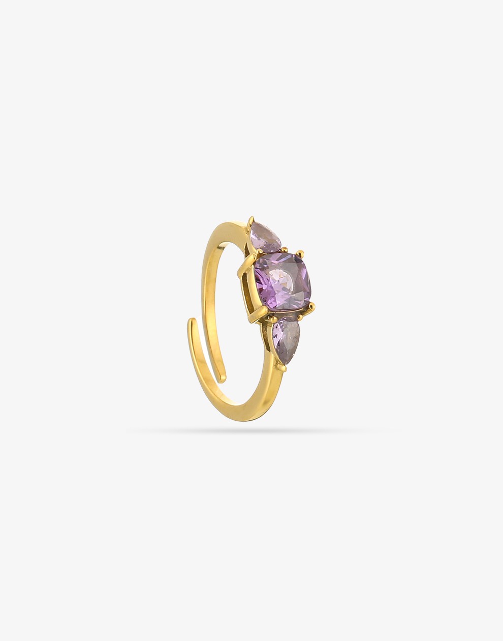vintage ring lila steen