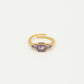 vintage ring lila steen