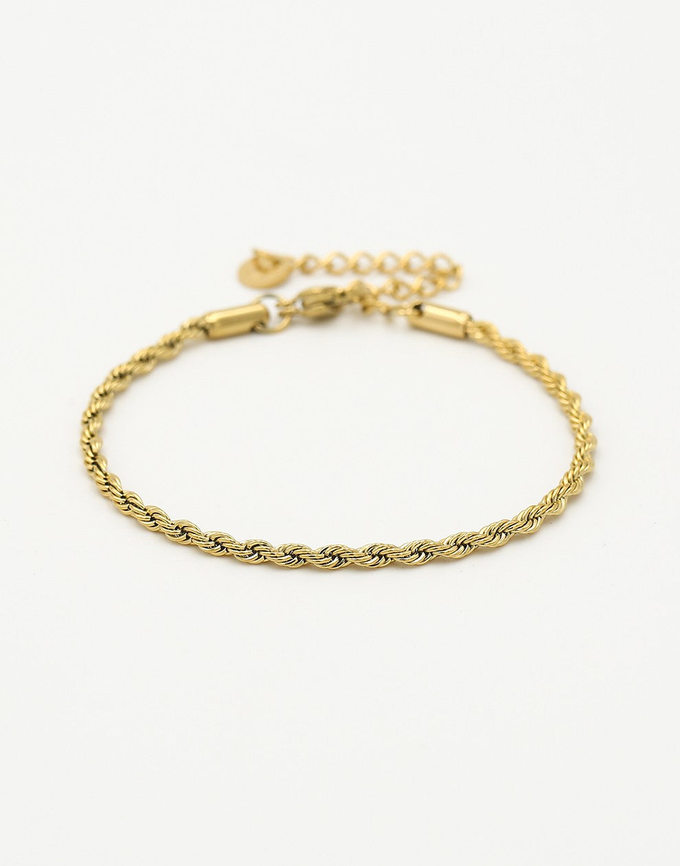 gedraaide schakelarmband goudkleurig 2.5mm