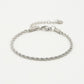 gedraaide schakelarmband zilverkleurig 2.5mm