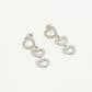 triple heart strass hanger zilverkleurig