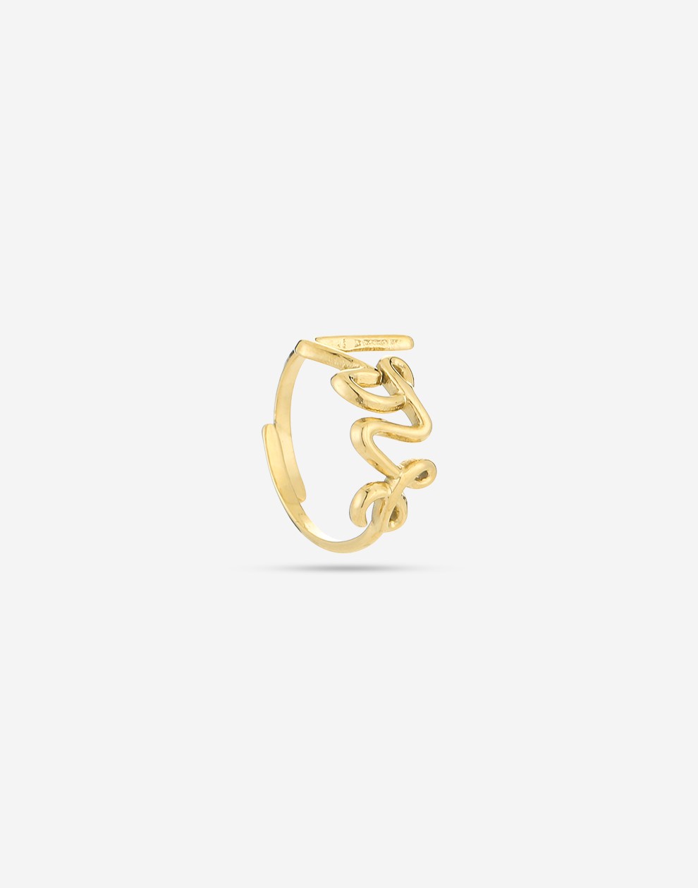 ring love goudkleurig